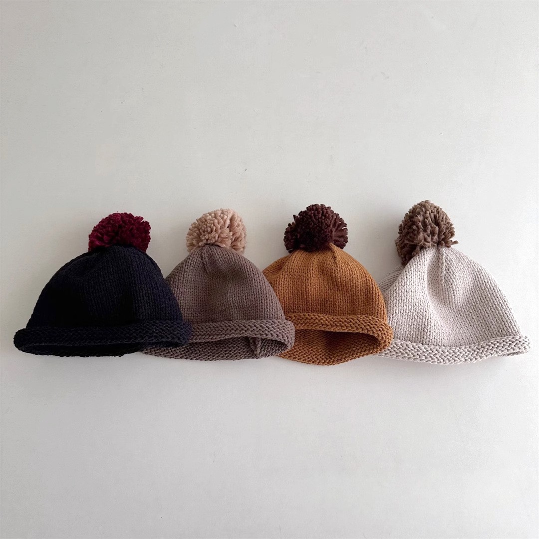 韩国儿童帽子冬季时尚新款洋气保暖ins男童女童宝宝针织帽毛线帽