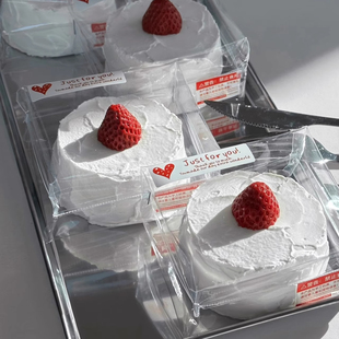 网红爆款 高颜值草莓蛋糕纯手工食品级硅胶捏捏乐解压玩具儿童无毒