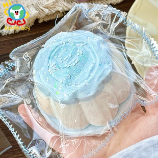 慢回弹仿真海盐牛奶布丁捏捏乐食品级硅胶无毒纯手工解压儿童玩具