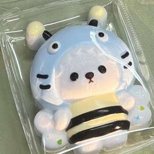 可爱创意小鲨bee纯手工食品级硅胶捏捏乐儿童慢回弹解压发泄神器