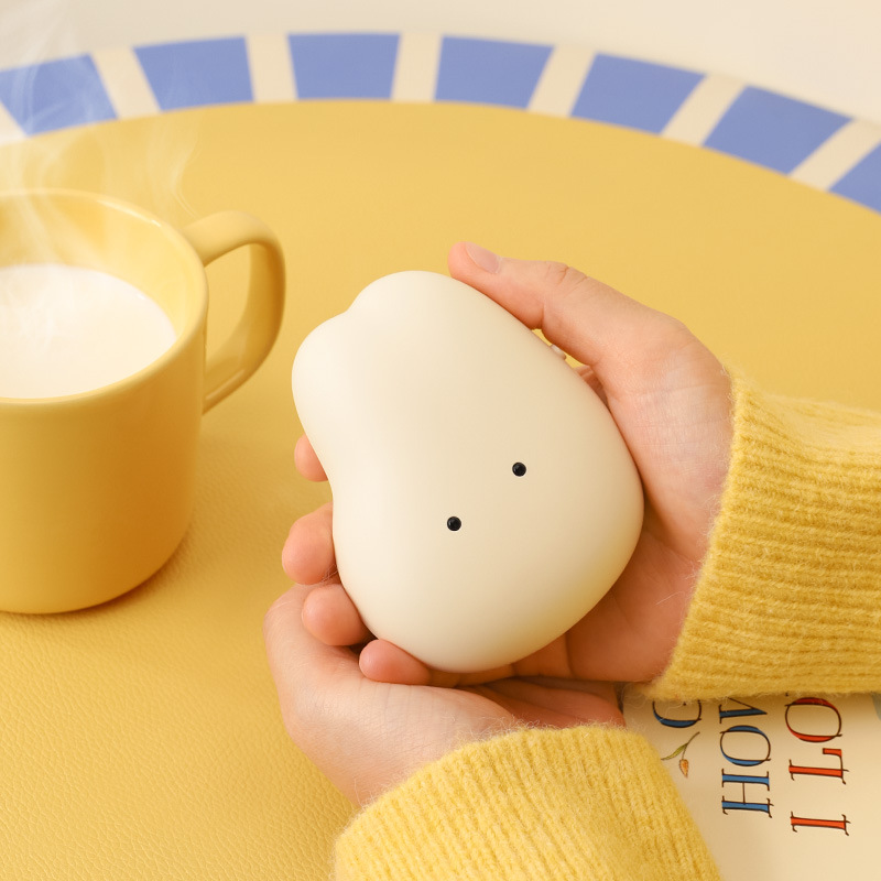 黑白客兔子暖手宝|可爱便携随身暖宝宝手握式充电电热宝速热暖手