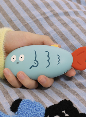 黑白客摸鱼暖手宝|冬季礼物智能温控双面发热便携卡通手握暖宝宝