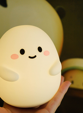 黑白客汪蛋小夜灯|硅胶不倒翁可充电母婴起夜喂奶伴灯睡儿童礼物
