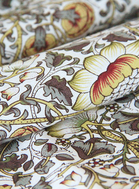 日单布料/面料 l*berty复刻版异国风情图腾 棉布 100%纯棉 印花布