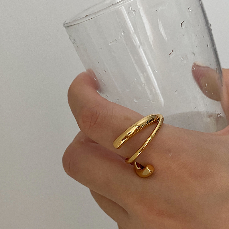 欧美Iins风多层戒指时髦冷淡风