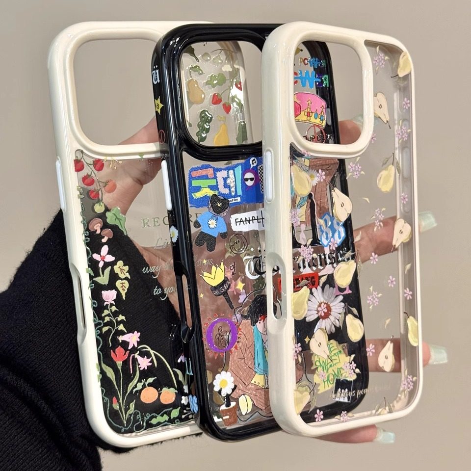 碎花雪梨围边水果男孩适用iphone16promax苹果15手机壳14新款13软,3C数码配件,手机保护套/壳,淘宝优惠券,粉丝福利购,淘宝优惠卷