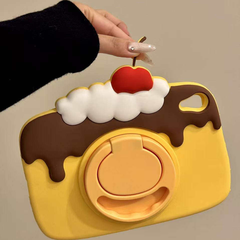 童趣创意布丁樱桃蛋糕适用ipad保护套ipadpro11平板壳mini6硅胶软