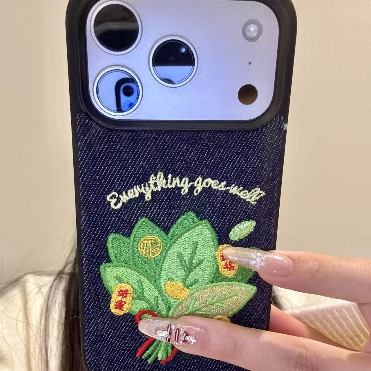 小清新好运金币柚子叶适用于iphone17promax苹果16pr手机壳15新款