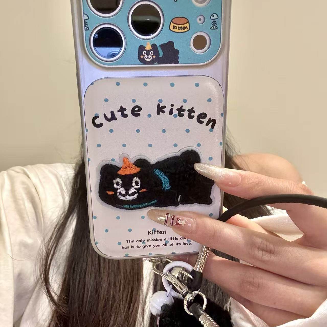 趣味可爱波点撅屁股吉利猫适用于iphone17promax苹果16pr手机壳15