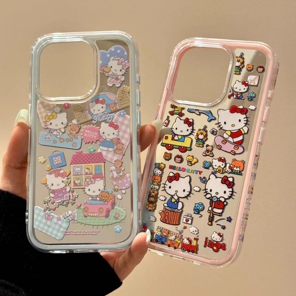 镜面杂货店浇花滑板猫咪适用iphone16promax苹果15p手机壳新款14p,3C数码配件,手机保护套/壳,淘宝优惠券,粉丝福利购,淘宝优惠卷