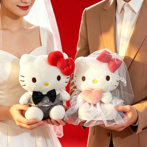 正版HelloKitty压床娃娃一对