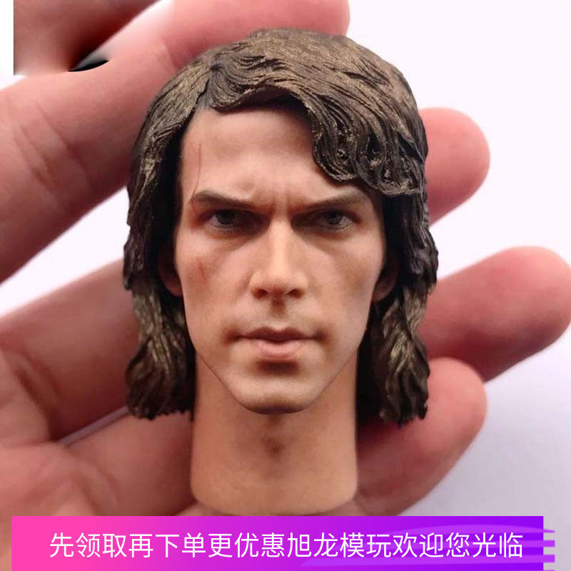 现货 1/6兵人头雕 非HT 安纳金天行者 阿纳金头雕模型 接无脖素体