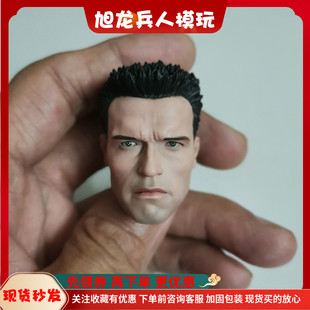 现货 1/6兵人头雕 终结者2 阿诺施瓦辛格头雕 T800独闯龙潭 非HT