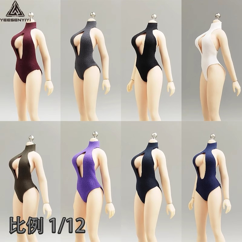 现货 1/12兵人 DG084性感泳衣6寸BJD娃娃 SHF机娘服装适配TBL15CM