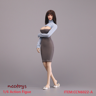 现货1/6女兵人 性感包臀裙 长裙服饰套装 CCN6022 适合包胶女素体