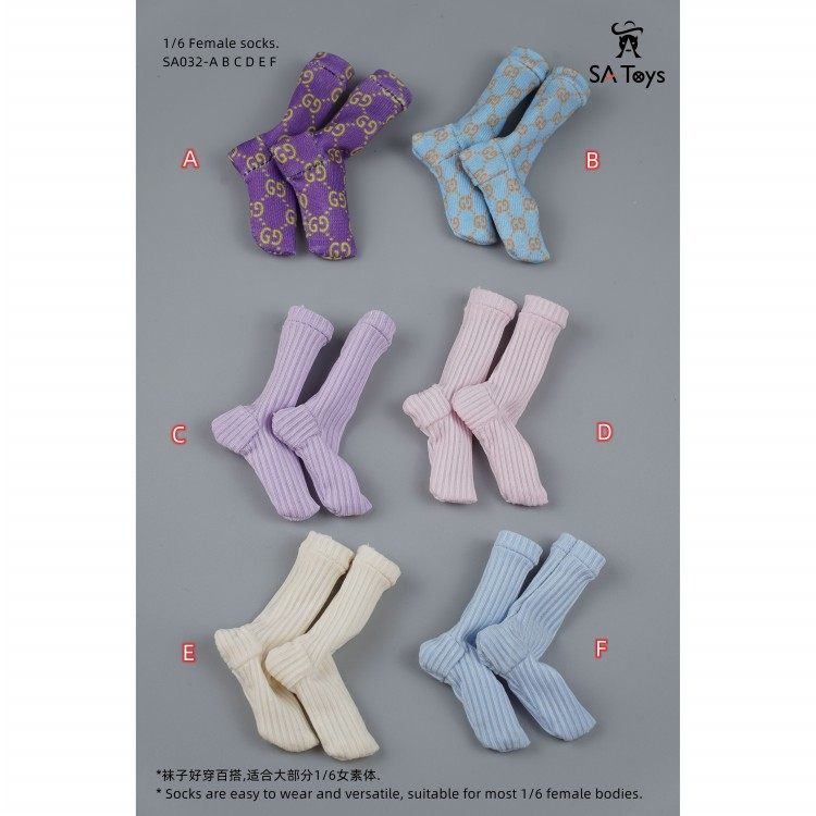 SA Toys SA032 1/6女兵人 服装 配件 中筒运动袜子 12寸人偶 现货