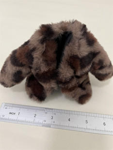 现货 1/6 女兵人衣服模型 毛绒大衣 短款皮草 咖色豹纹外套