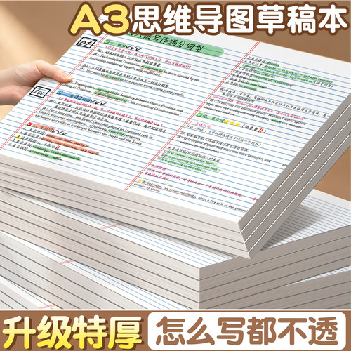 【A3超大加厚】思维导图草稿本