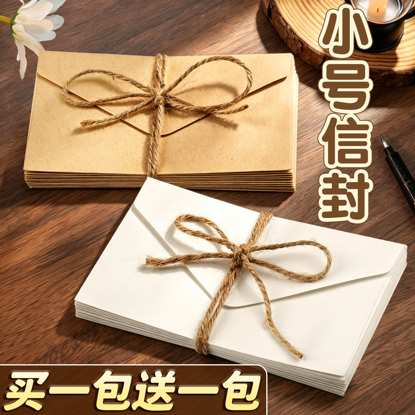 迷你牛皮纸信封小号清新复古文艺贺卡收纳情书简约高级小信封装现金仪式感信纸装钱邀请函卡片专用袋K1