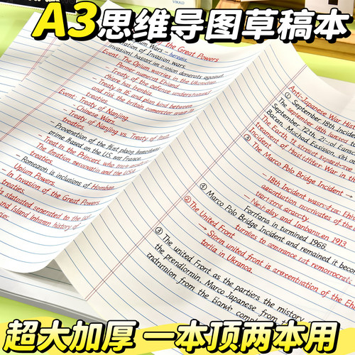 【A3超大加厚】思维导图草稿本