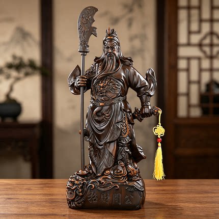 关公神像武财神武圣关二爷关羽摆件九龙关帝圣君招财供奉家用镇宅