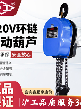 沪工电动葫芦220v小吊机1/2吨3/5吨10吨220v吊机家用小型升降起重