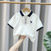 夏装 男童短袖 男孩上衣 新款 儿童翻领T恤中大童半袖 POLO衫 2025夏季