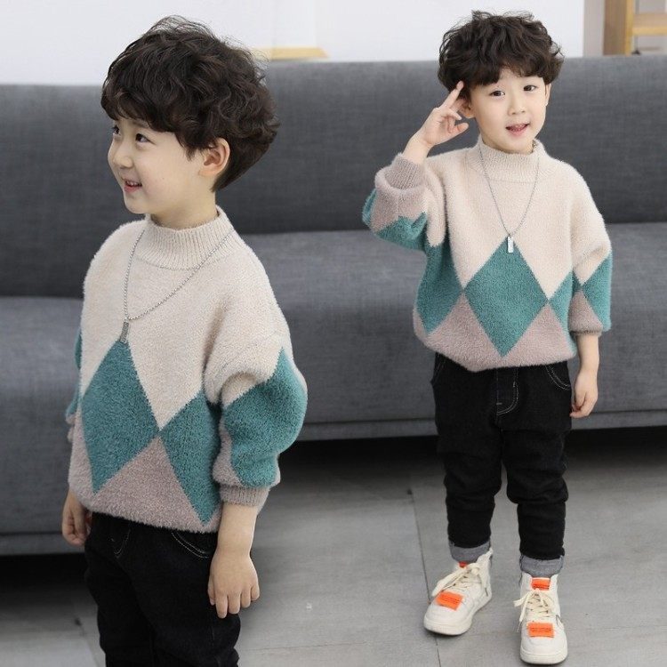 童装男童毛衣秋冬新款洋气儿童水貂绒男孩冬针织衫大童加厚冬装潮,童装/婴儿装/亲子装,毛衣/针织衫,淘宝优惠券,粉丝福利购,淘宝优惠卷