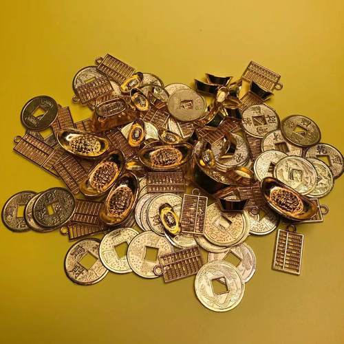 diy仿真算盘铜钱滴胶摆台烟灰缸