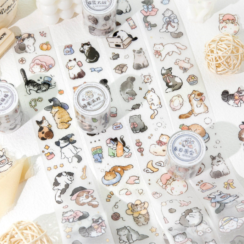 暮光好运猫猫系列pet胶带