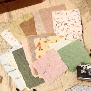 古古森林素材纸纸间四季系列复古布纹手帐装饰打底纹理拼贴背景纸