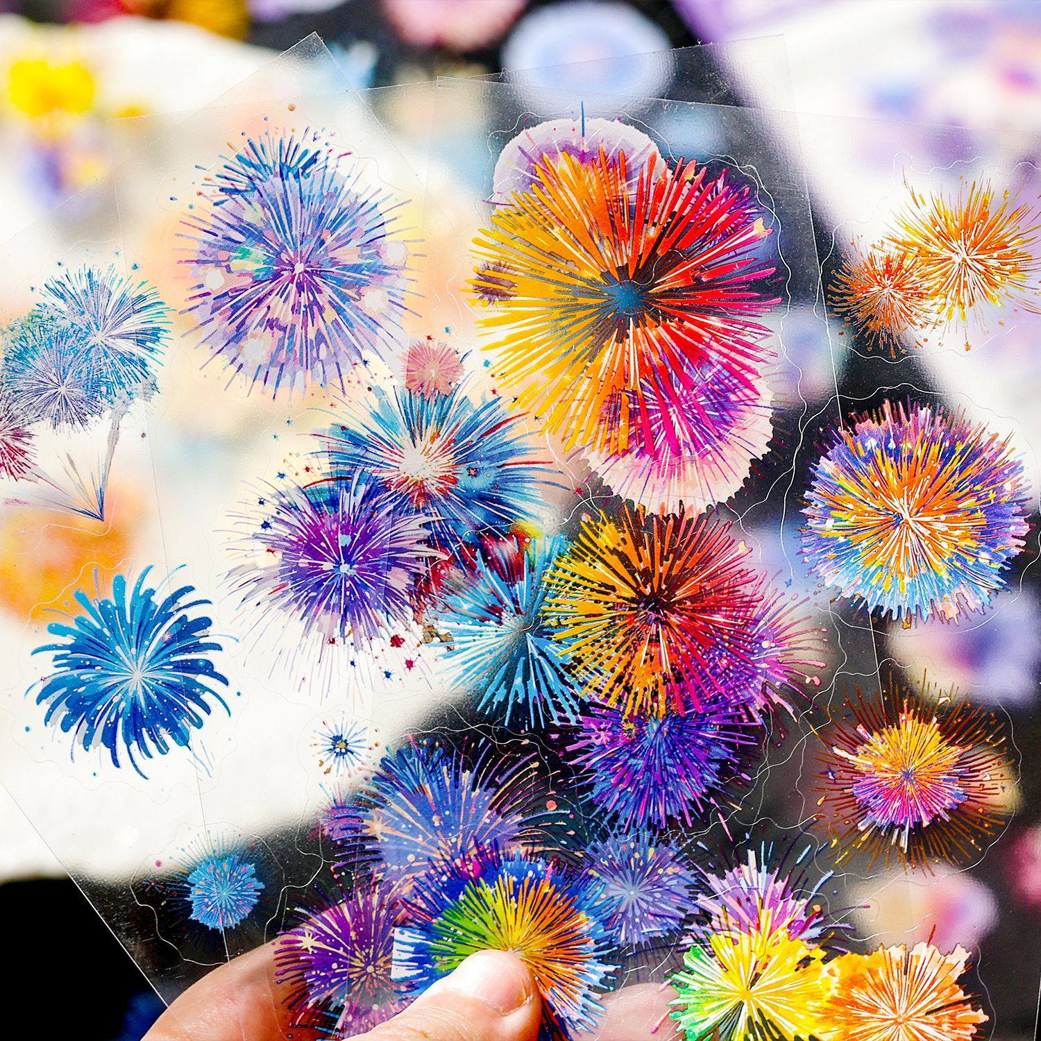 ZABC梦幻烟花模切贴纸 烟火流光系列 手帐DIY装饰素材贴画6张 4款,文具电教/文化用品/商务用品,贴纸/立体贴纸,淘宝优惠券,粉丝福利购,淘宝优惠卷