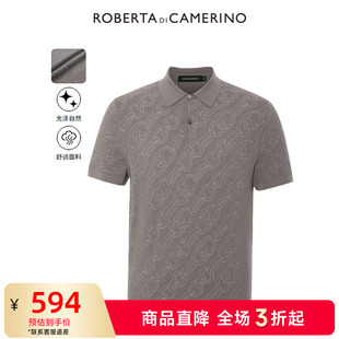休闲T恤男 POLO衫 时尚 印花 ROBERTA诺贝达男装 25夏季 短袖 男士 新款