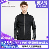 新品 时尚 流行拼接夹克外套上衣 Roberta诺贝达男装 2019年春季