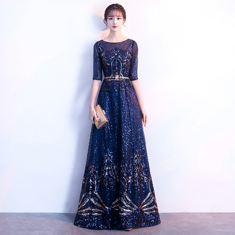 优雅长款连衣裙气质大合唱晚礼服