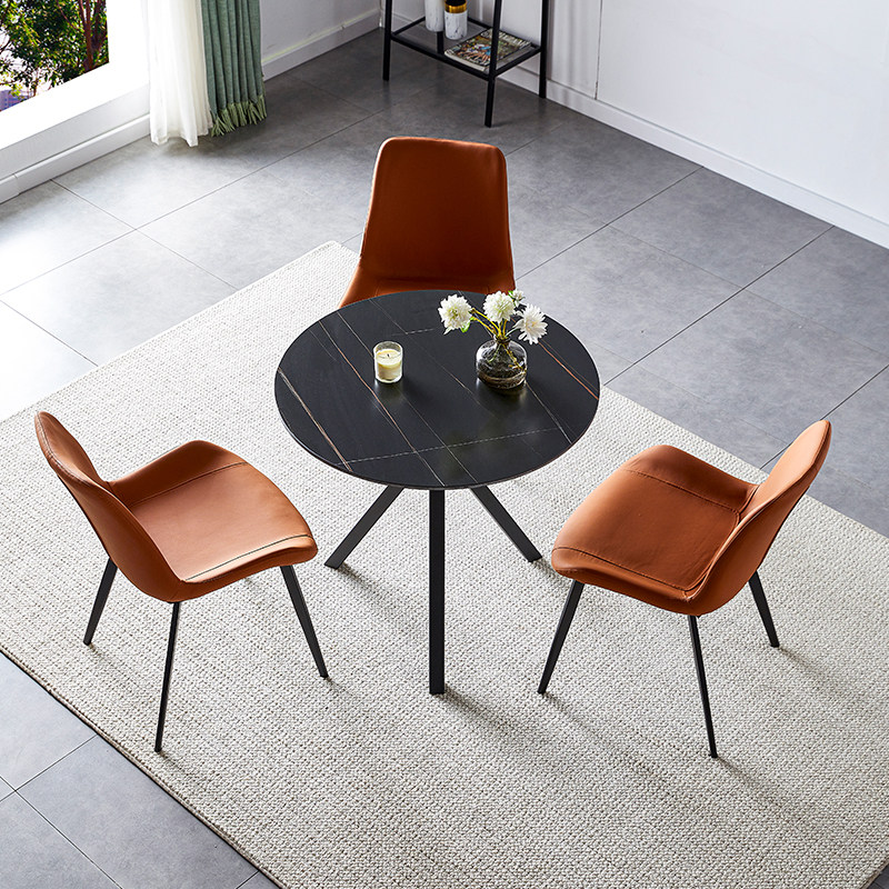 岩板圆桌餐桌办公休闲会客接待洽谈桌椅组合阳台桌郁金香小圆桌子,住宅家具,岩板餐桌,淘宝优惠券,粉丝福利购,淘宝优惠卷