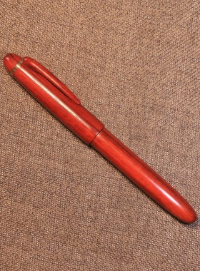 定制百乐743小叶紫檀杆帽 鱼雷造型全木质笔杆 金属饰环 实木笔夹