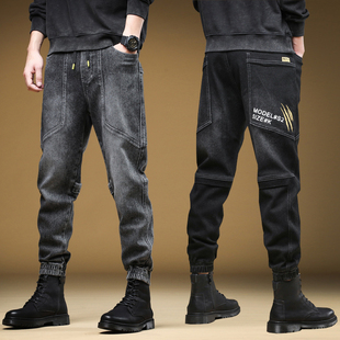 2025新款 子男宽松春秋款 秋季 潮牌哈伦裤 束脚工装 广州新塘镇牛仔裤