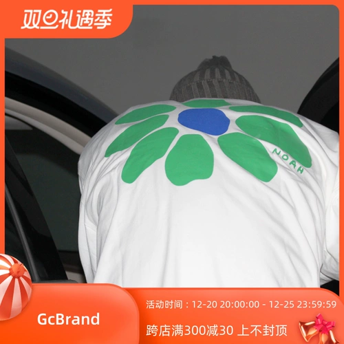 GcBrand FdbF NOAH Футболка с длинными рукавами и буквами с цветочным принтом, мужская и женская тонкая толстовка с круглым вырезом на весну и осень, модный бренд