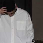 复古基础款 黑白 口袋 GcBrand 简约 AW25 立领长袖 衬衣 Lab 衬衫