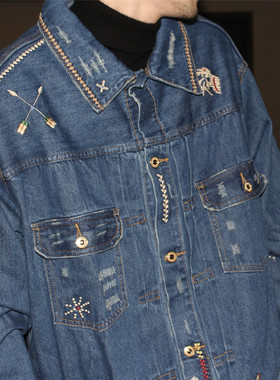 GcBrand Lab AW25 复古主题元素 水洗做旧设计 刺绣细节 牛仔夹克