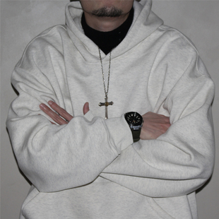 男女同款 SS25 美式 复古纯色休闲帽衫 潮 GcBrand 连帽卫衣短款 Lab