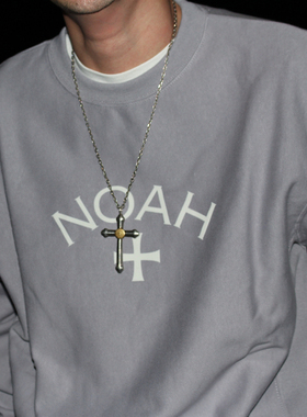 GcBrand NOAH 十字植绒印花图案 秋冬男女宽松长袖保暖加绒卫衣潮