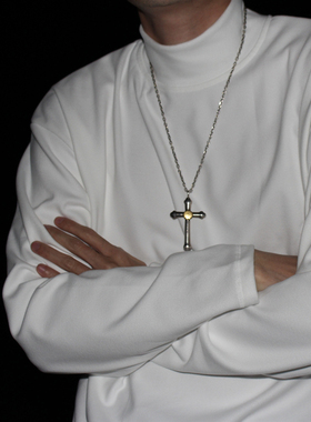 GcBrand Lab AW23 复古主题元素 保暖德绒打底衫 半高领长袖T恤潮