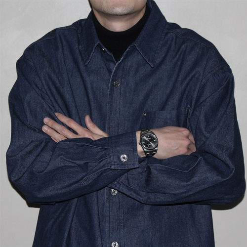 GcBrand Lab Shirt SS26 基础款 日系复古休闲宽松牛仔衬衫 衬衣