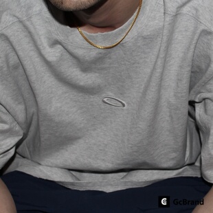 GcBrand Lab SS25 复古基础款 破坏设计 小刺绣 圆领T恤 短袖 TEE