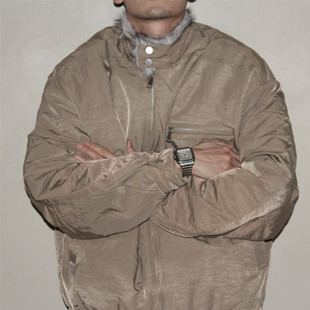 复古主题元 AW25 素 毛领设计 立领棉服 GcBrand 拉链口袋棉衣 Lab