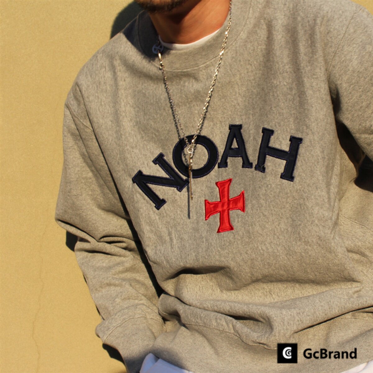 GcBrand Sweater Noah十字贴布刺绣卫衣秋冬男女情侣装长袖上衣潮