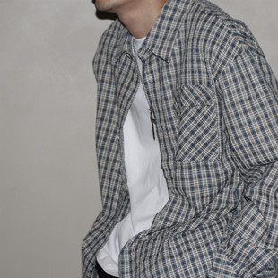 基础款 AW25 美式 休闲衬衣撞色口袋情侣长袖 GcBrand 格子衬衫 Lab