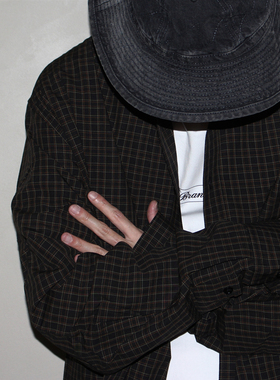 GcBrand Lab AW24 复古主题元素 基础款 黑彩格设计 休闲长袖衬衫